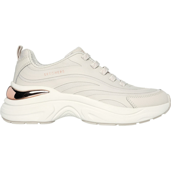 Skechers Womens Hazel Step N Flow 177575-NAT Natural Lace Up Shoes