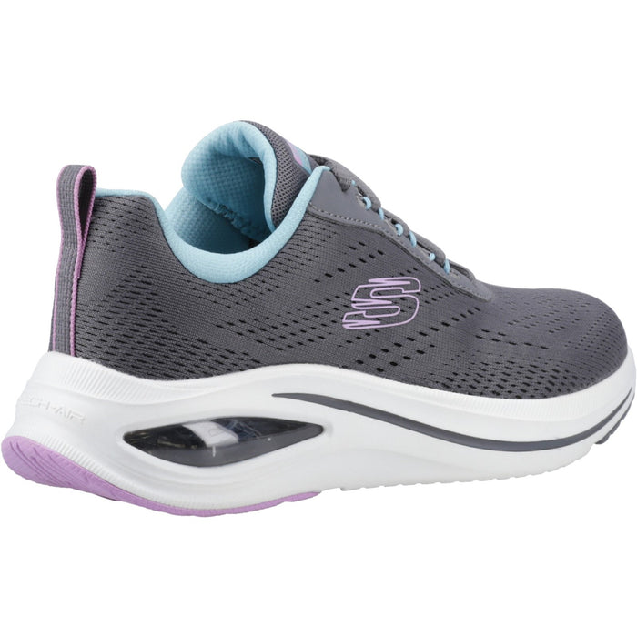 Skechers Womens Skech-Air Meta - Aired Out 150131-CCMT Charcoal/Multi Lace Up Shoes