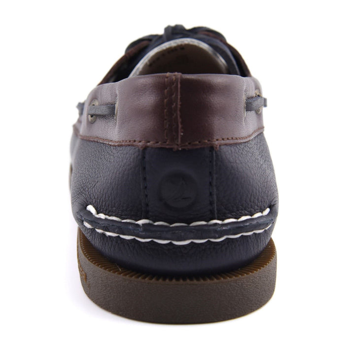 Sperry Authentic Original 2 Eye Leather Men's Navy/White/Brown Boat Shoes