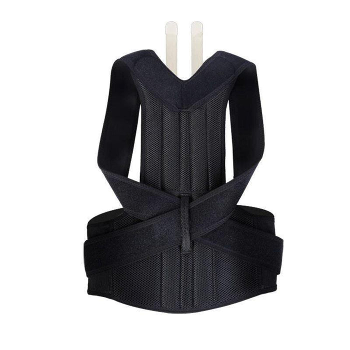 Mandotos spine bending posture corrector worn around shoulders and back to improve posture and spinal alignment.