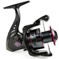 Mandotos SpinMaster Series 1000-7000 fishing reel with durable metal body and smooth spinning mechanism.