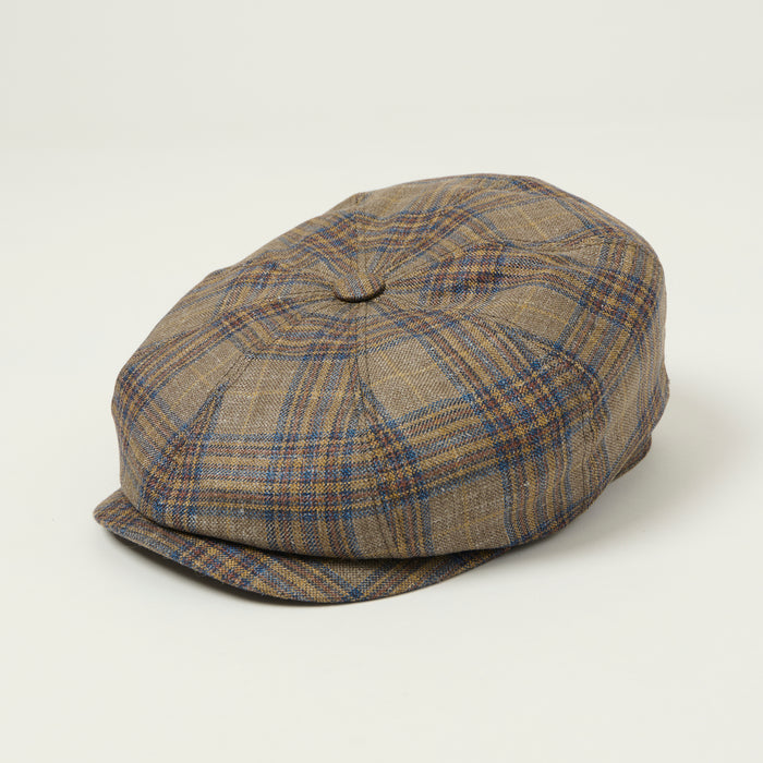 Stetson Cotton Hatteras Carreaux Casquette Hat - Brown/Multi