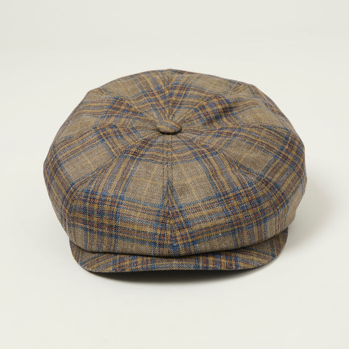 Stetson Cotton Hatteras Carreaux Casquette Hat - Brown/Multi