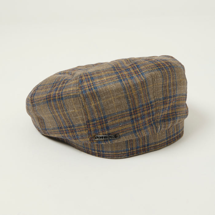 Stetson Cotton Hatteras Carreaux Casquette Hat - Brown/Multi