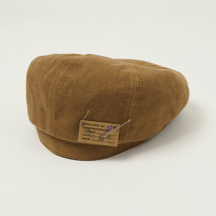 Stetson Cotton/Linen Hatteras Waxed Flat Cap - Brown