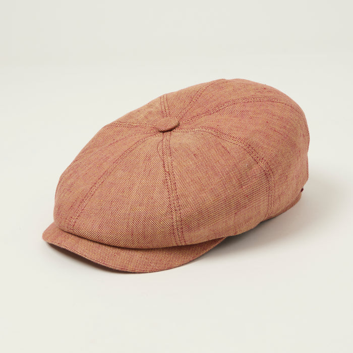Stetson Hatteras Classic Linen Bakerboy Cap - Red