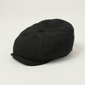Stetson Hatteras Linen Flat Cap - Jet Black