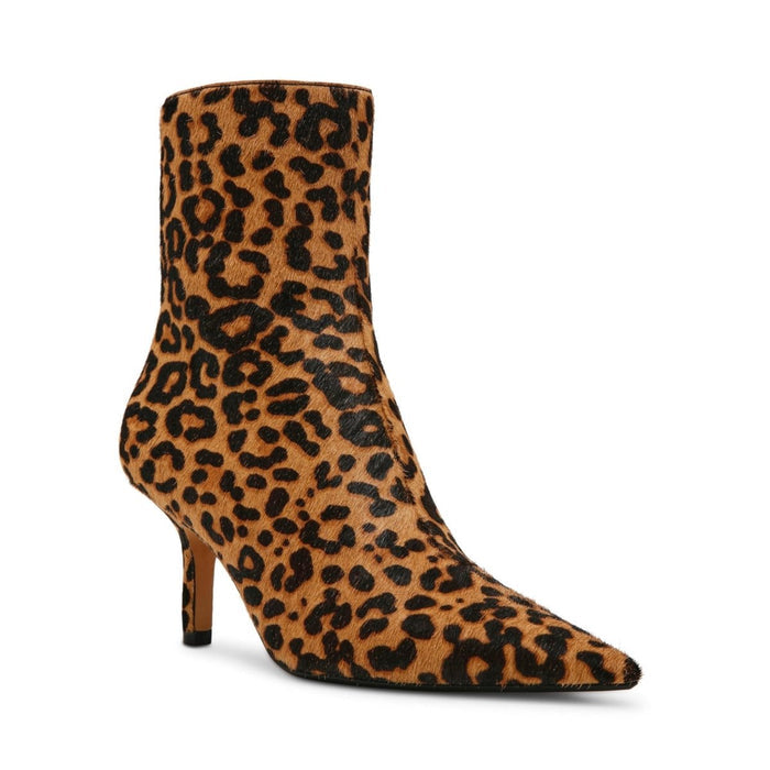 Steve Madden ALSTON women's leopard ankle boots, size 7.5, with stylish animal print and sleek design.