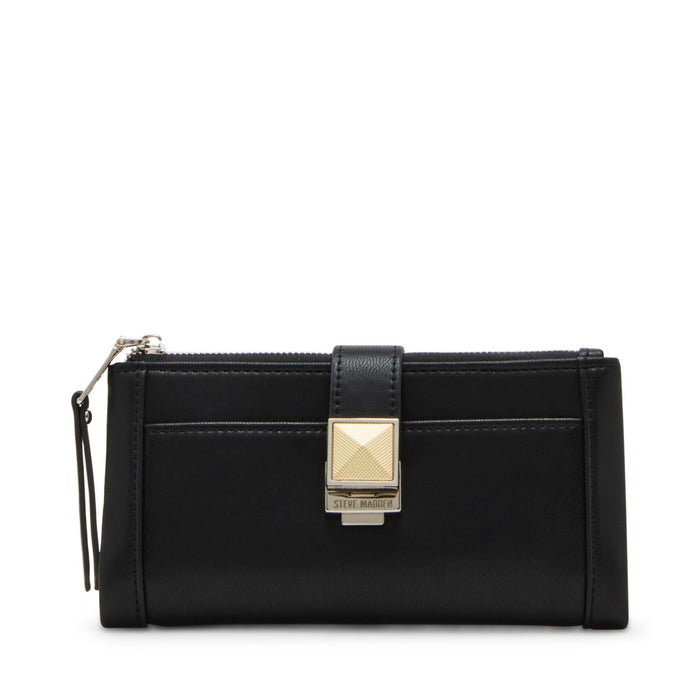 Steve Madden Cindee cushioned bifold wallet by Mandotos International, featuring soft design and multiple card slots.
