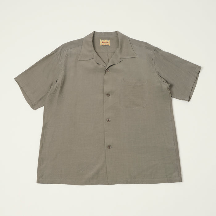 Style Eyes Short Sleeve Rayon Bowling Shirt - Grey