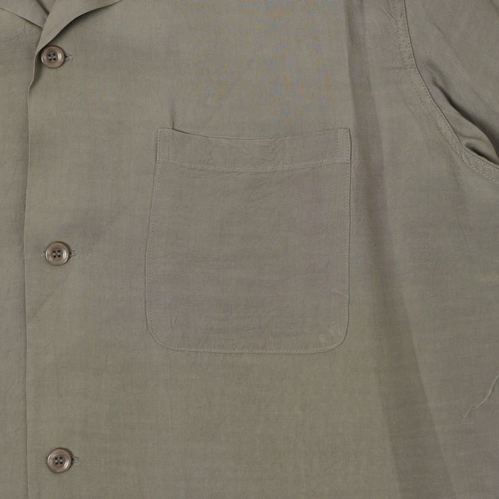 Style Eyes Short Sleeve Rayon Bowling Shirt - Grey