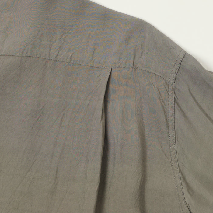 Style Eyes Short Sleeve Rayon Bowling Shirt - Grey