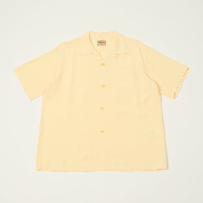 Style Eyes Short Sleeve Rayon Bowling Shirt - Off White