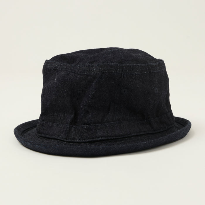 Sugar Cane 10oz Denim Porkpie Hat - Indigo