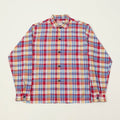 Sugar Cane Open Collar Madras Shirt - Multi/Red