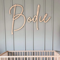 Sugar + Maple Custom Wood Name Sign | Natural