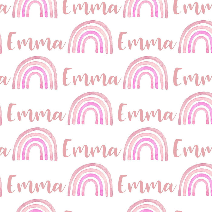 Sugar + Maple Plush Minky Fleece Personalized Blanket | Rainbow