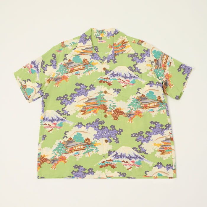 Sun Surf 'Arashiyama' Short Sleeve Hawaiian Shirt - Green