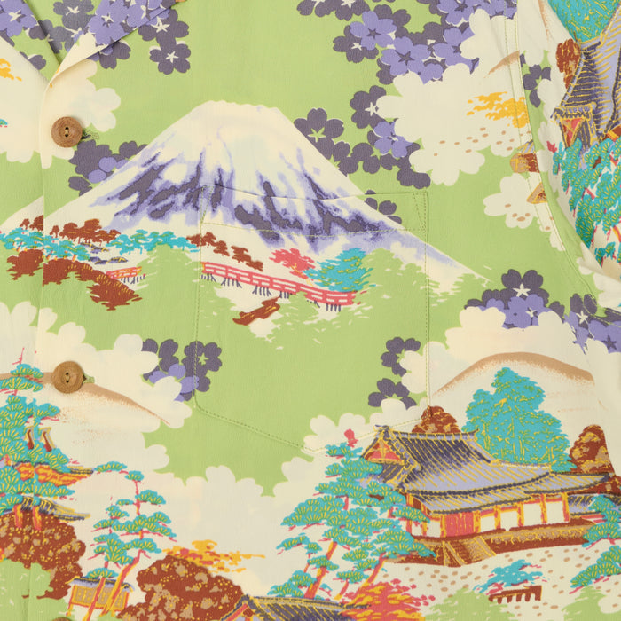 Sun Surf 'Arashiyama' Short Sleeve Hawaiian Shirt - Green