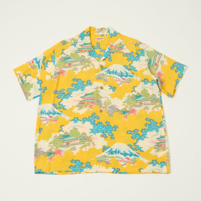 Sun Surf 'Arashiyama' Short Sleeve Hawaiian Shirt - Yellow