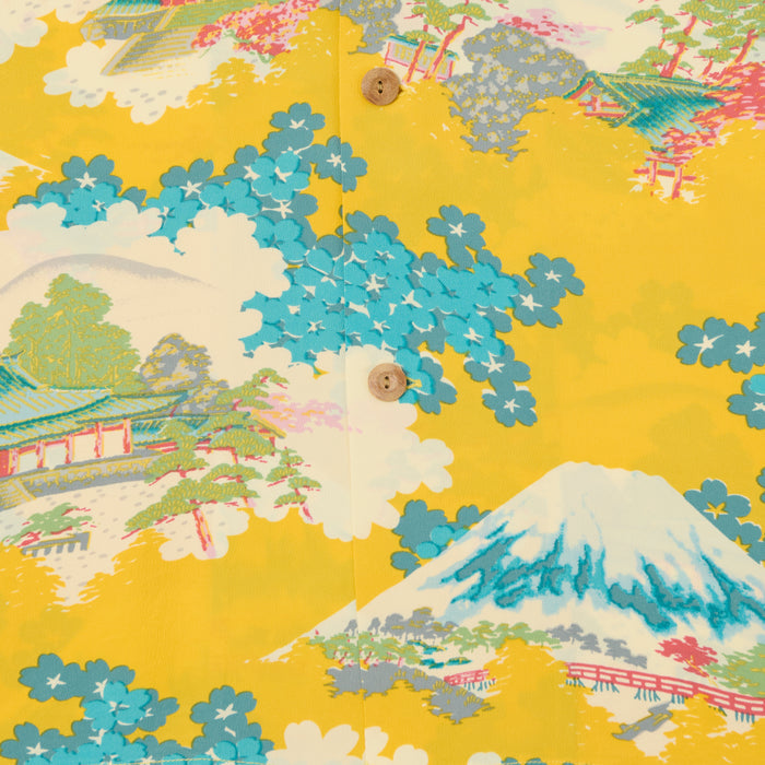Sun Surf 'Arashiyama' Short Sleeve Hawaiian Shirt - Yellow