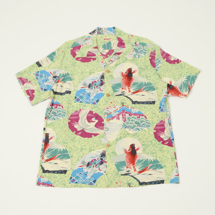 Sun Surf 'Koi' Short Sleeve Hawaiian Shirt - Green