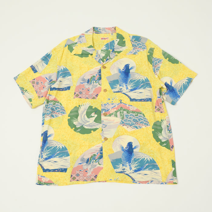 Sun Surf 'Koi' Short Sleeve Hawaiian Shirt - Yellow