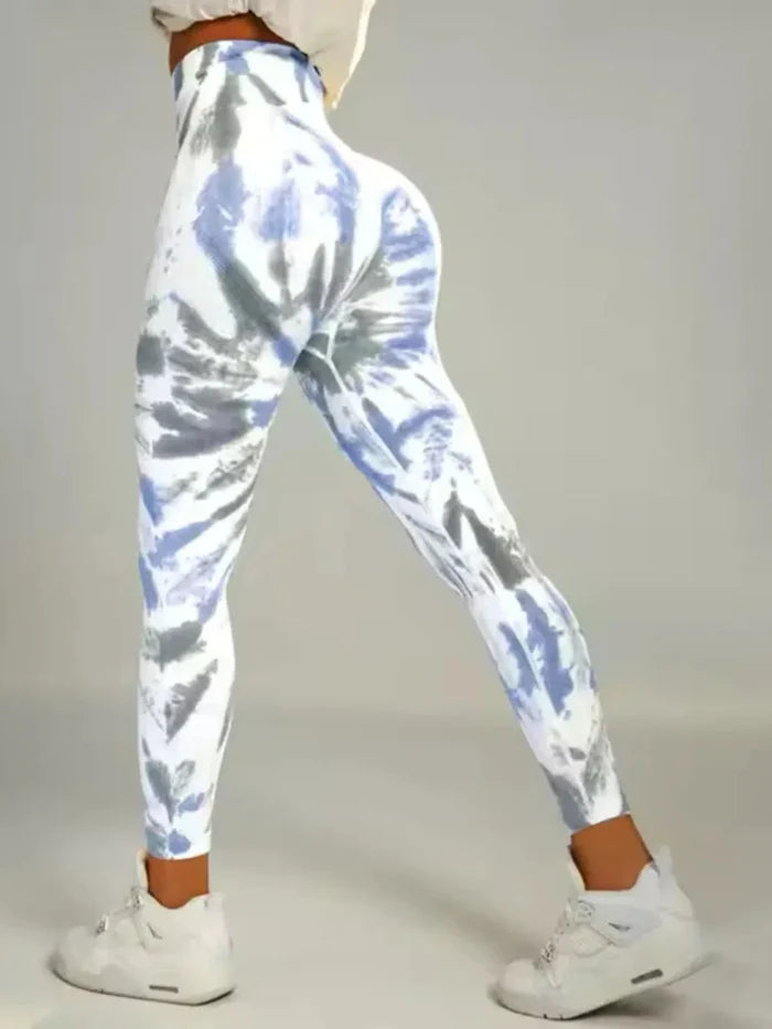 🧘‍♀️ Tie-Dye Seamless High-Waist Scrunch Butt Leggings