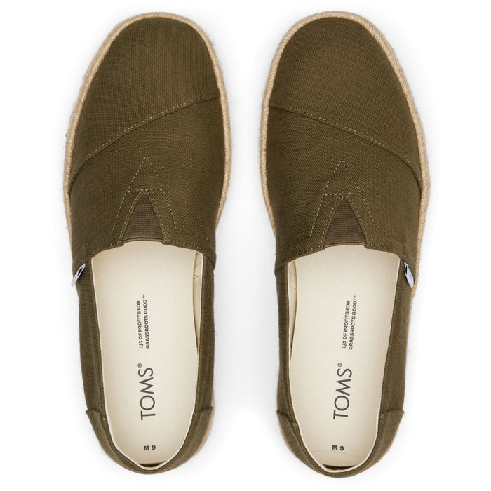 TOMS Alpargata Rope 2.0 Shoe Cotton Men's Olive Espadrilles