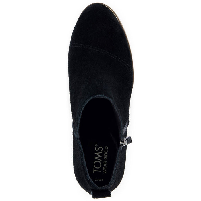 TOMS Goldie Textile Women's Black Heeled Ankle Boots