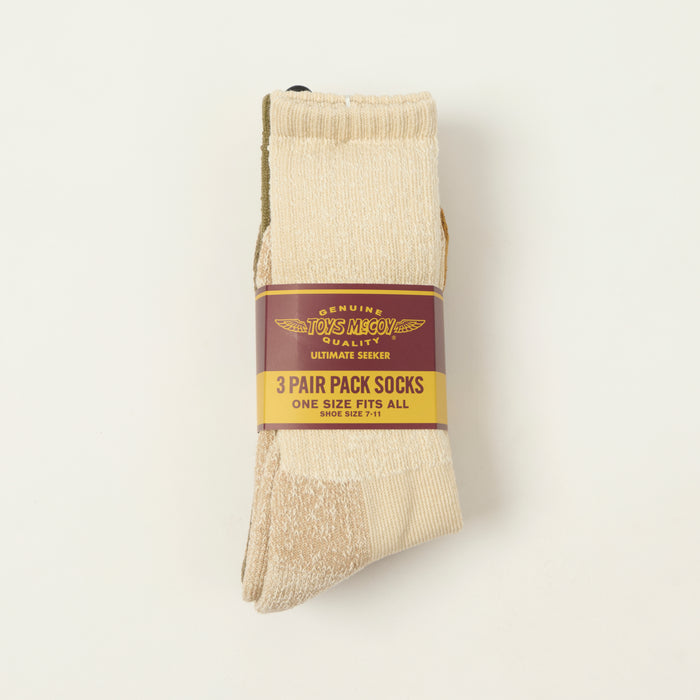 TOYS McCOY 3-Pack Boot Socks - Nature/Olive/Khaki