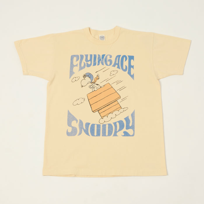 TOYS McCOY Peanuts 'Flying Ace Snoopy' T-Shirt - Natural