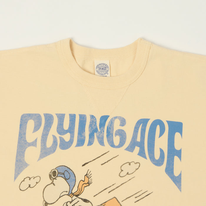TOYS McCOY Peanuts 'Flying Ace Snoopy' T-Shirt - Natural