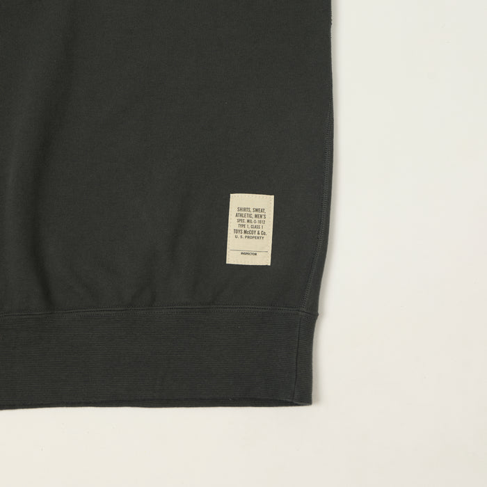TOYS McCOY Short Sleeve Military Sweatshirt - Black
