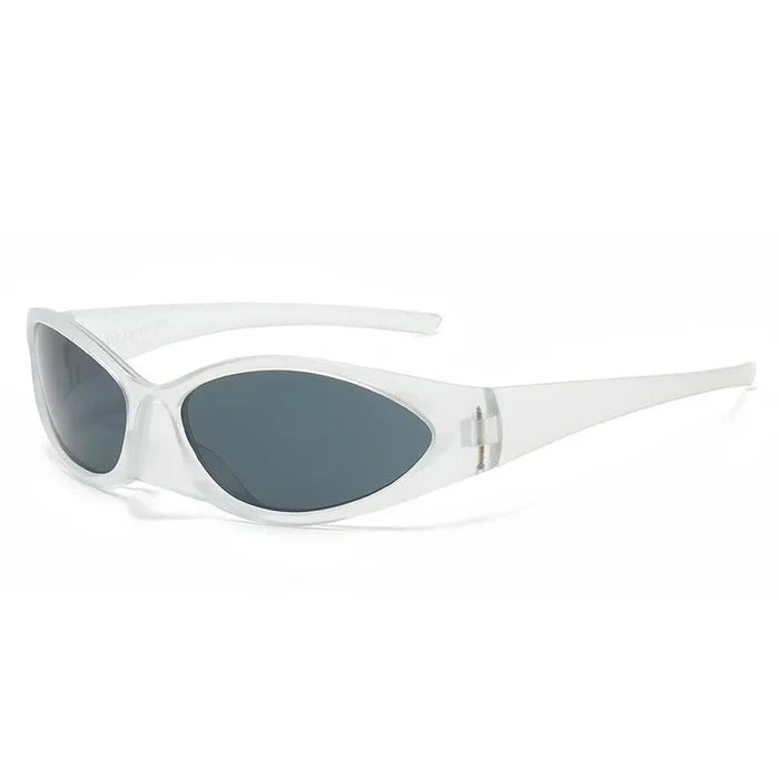 Mandotos International trendy Y2K male and female sunglasses with eagle mouth design, minimalist style for 2024 fashion.