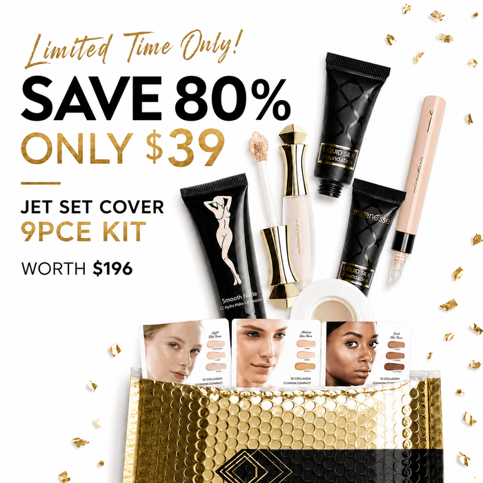 MIRENESSE PACK FOUNDATION Try Them All  Jet Set Cover 9pce Foundation Concealer Kit