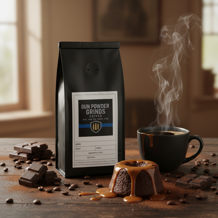 Gun Powder Grinds Turtle with steaming mug