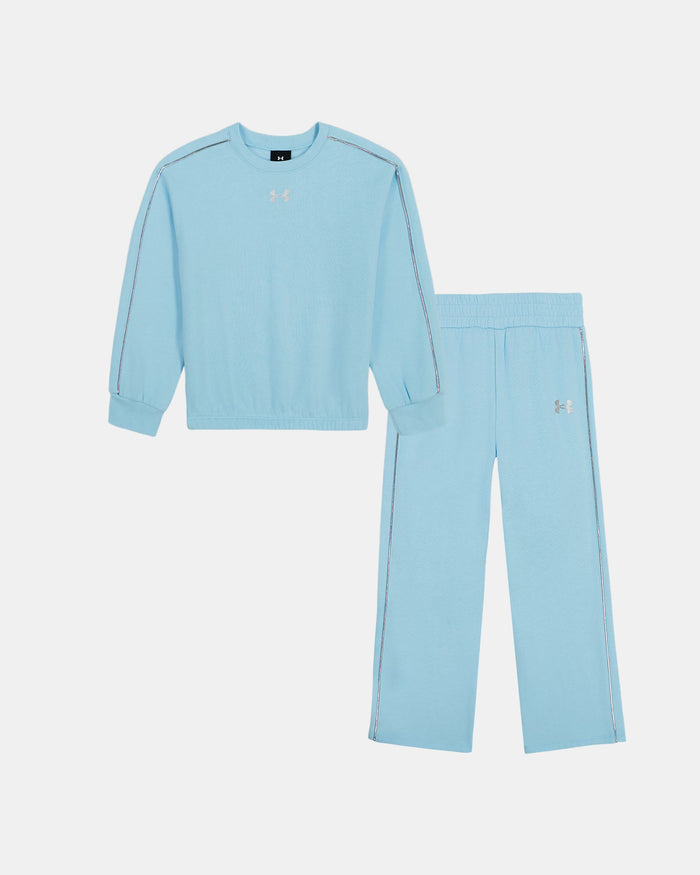 UA Rival Fleece Piping Set | Opal Blue
