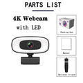 Mandotos Ultra-Clear 4K Mini Webcam showing a compact design with adjustable lens and built-in microphone, ideal for video calls.