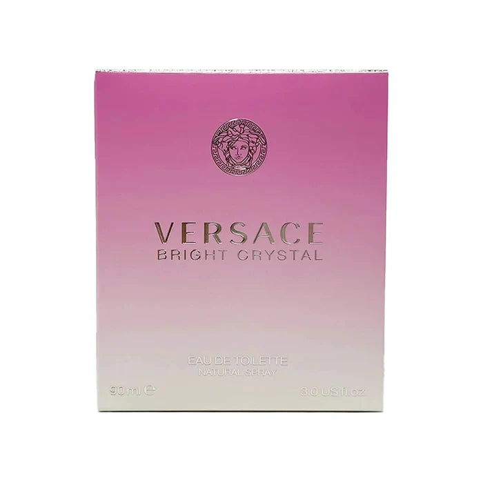 Mandotos International Versace Bright Crystal Eau De Toilette spray for women, 3 fl oz (90 ml), elegant floral perfume bottle