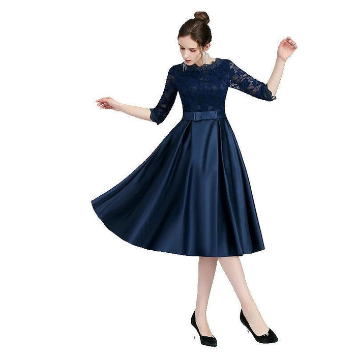 Mandotos casual mid-length evening dress for women, featuring a versatile design with elegant fabric and a flattering fit.