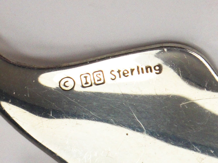 Vintage International Silver Large Butterfly Convertible Pendant Pin