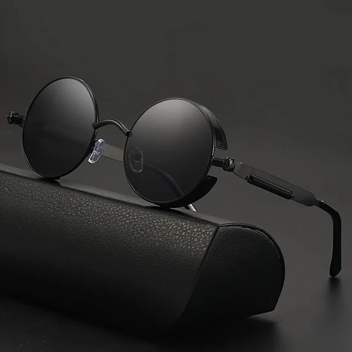 Vintage punk street style sunglasses by MANDOTOS INTERNATIONAL, windproof unisex hip-hop sun glasses with bold personality design.