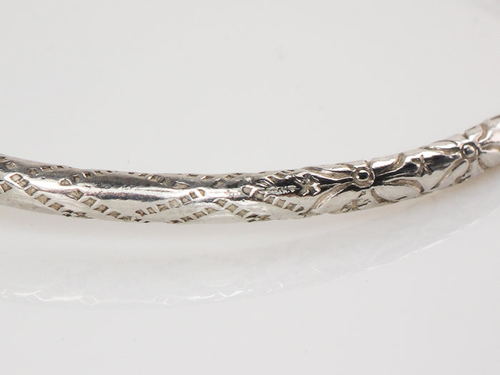 Vintage Sterling Silver Jamaica Caribbean Pointed Ends Island Cuff Bracelet