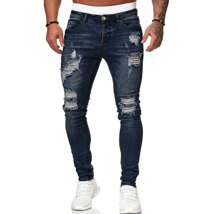 Vintage wash skinny jeans for men by Ancient Energy, casual denim trousers with a street style fit and modern fashion appeal.