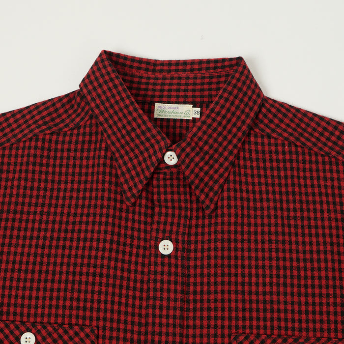 Warehouse & Co 3055 Duck Digger Gingham Work Shirt - Red