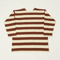 Warehouse & Co 4051 Duck Digger 3/4 Sleeve Border T-Shirt - Brown/Natural