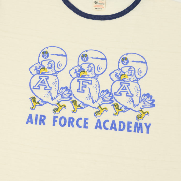 Warehouse & Co 4059 'Air Force Academy' Ringer T-Shirt - Cream/Navy