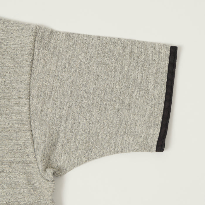 Warehouse & Co 4059 'Air Force Academy' Ringer T-Shirt - Heather Grey/Black