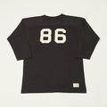 Warehouse & Co 4063 'No. 86' 3/4 Sleeve Football Tee - Black
